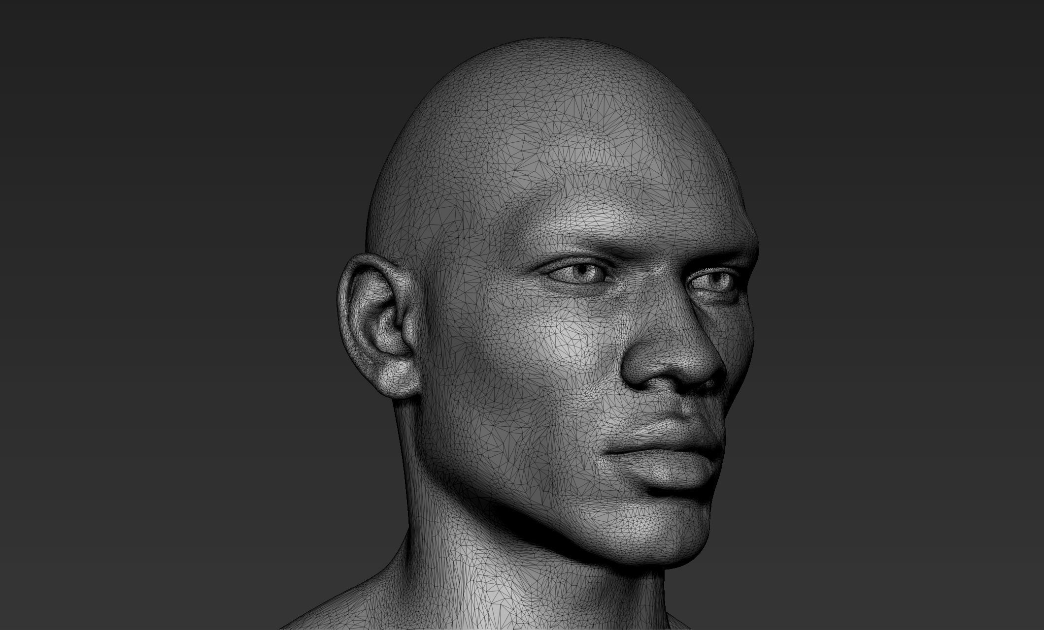 Black Man Head Sculpts 3D model_14