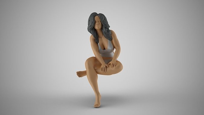 Sitting One Leg Folded Under 3D print model