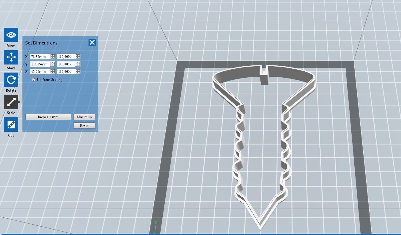 0155 Tapping screw cookie cutter 3D print model_1