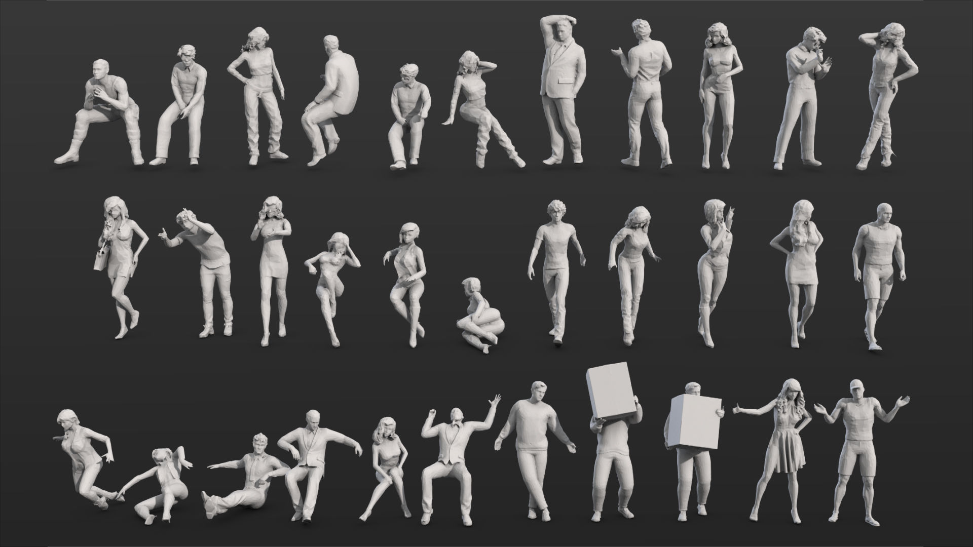 People Crowd Set-01 275  3D model_8