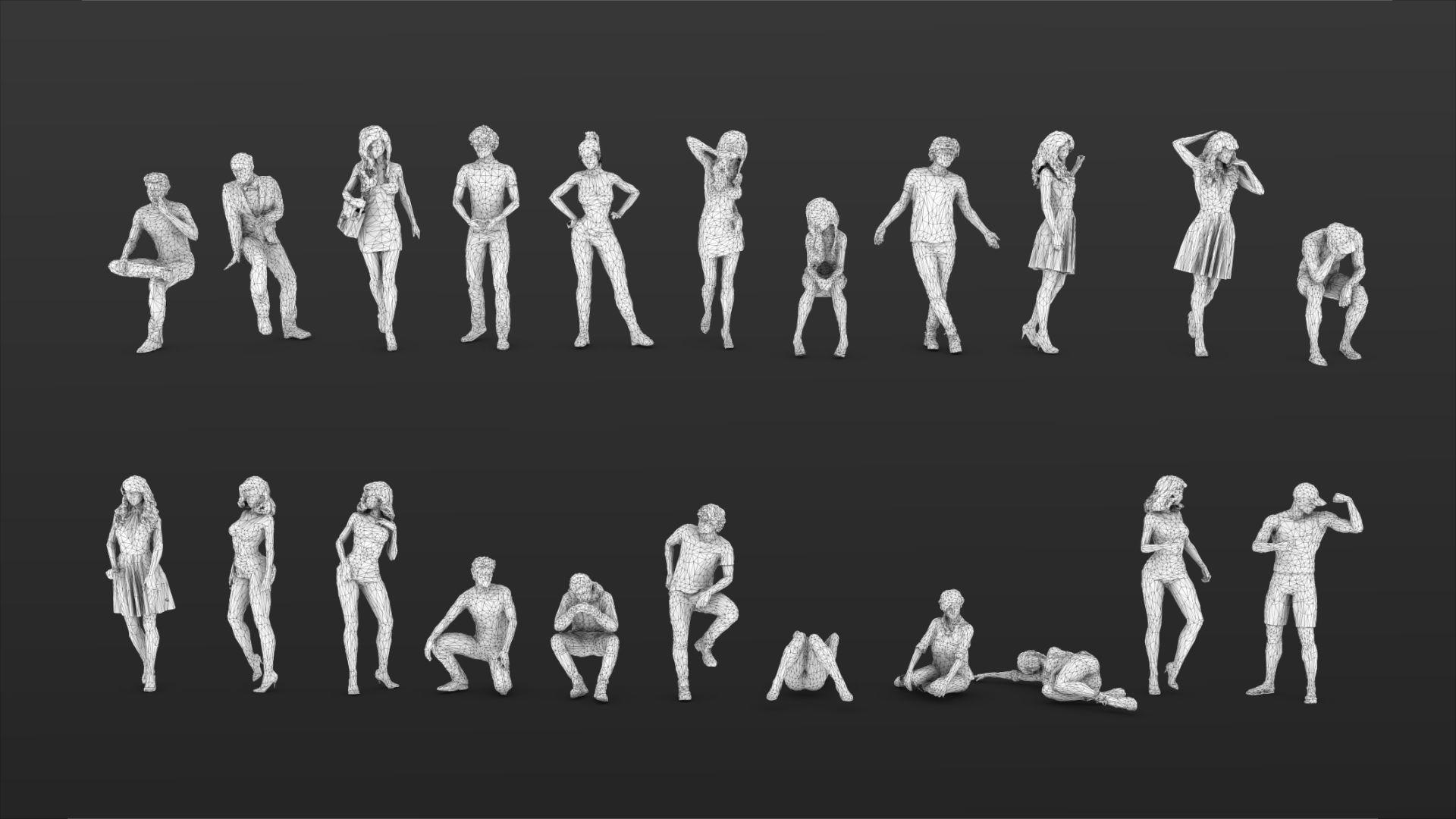 People Crowd Set-01 275  3D model_27