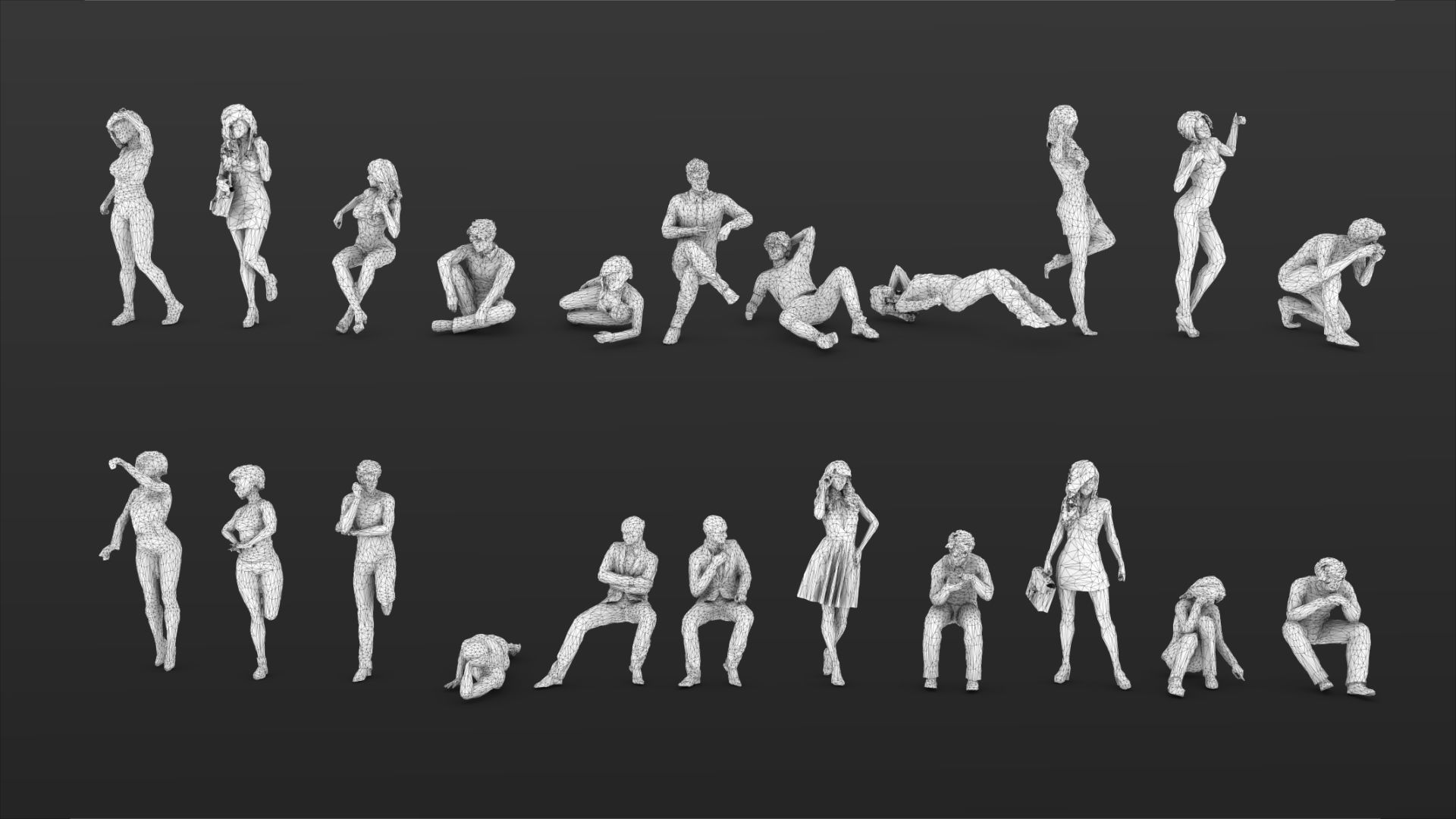 People Crowd Set-01 275  3D model_24