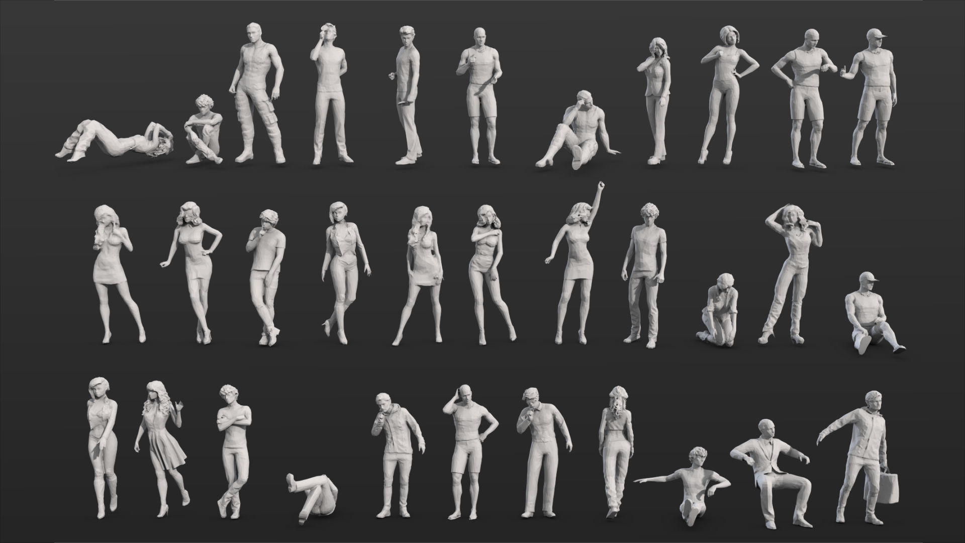 People Crowd Set-01 275  3D model_12