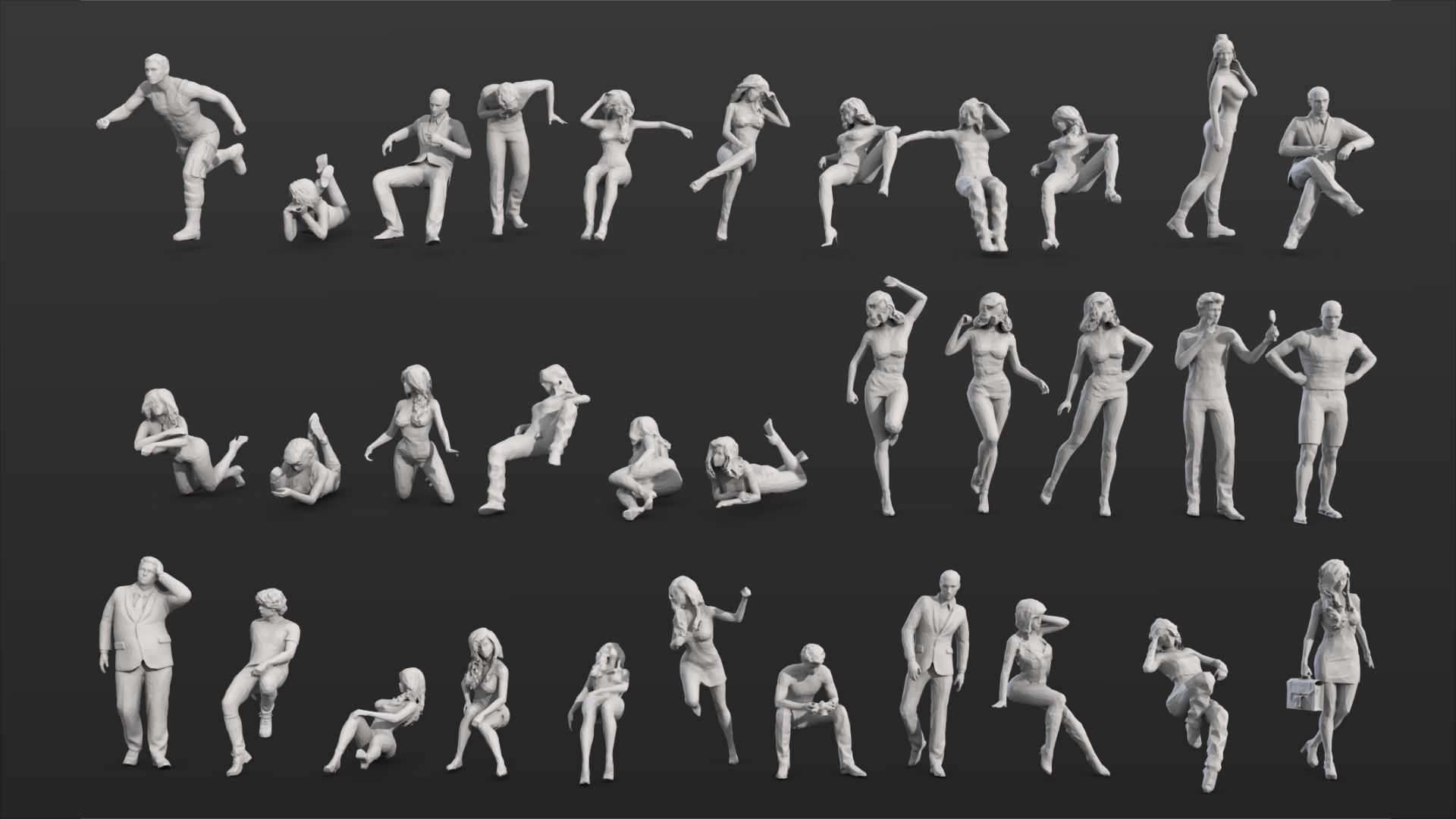 People Crowd Set-01 275  3D model_11