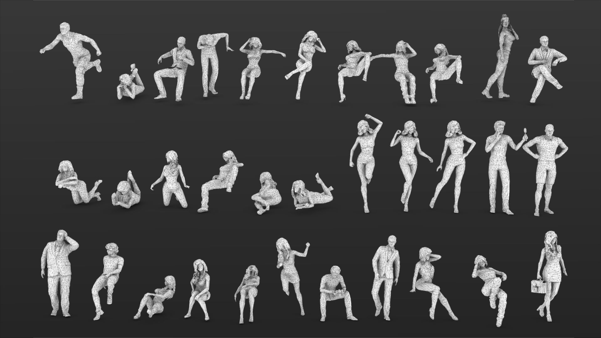 People Crowd Set-01 275  3D model_21