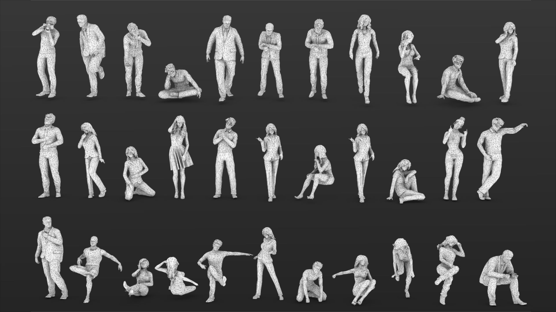 People Crowd Set-01 275  3D model_20