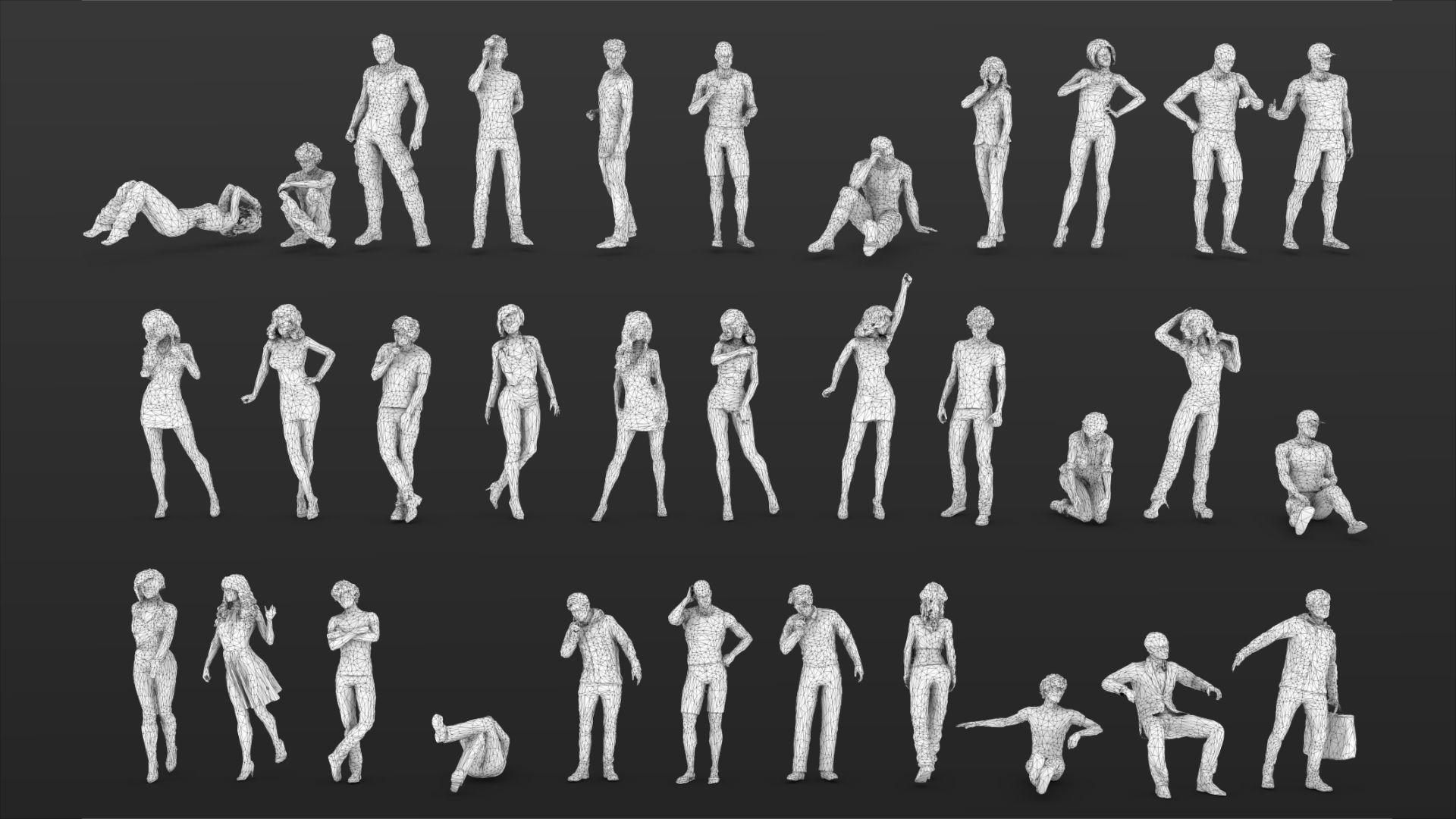 People Crowd Set-01 275  3D model_22