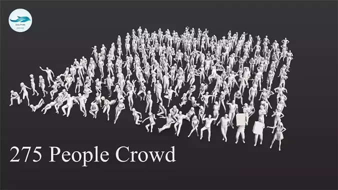 People Crowd Set-01 275  3D model
