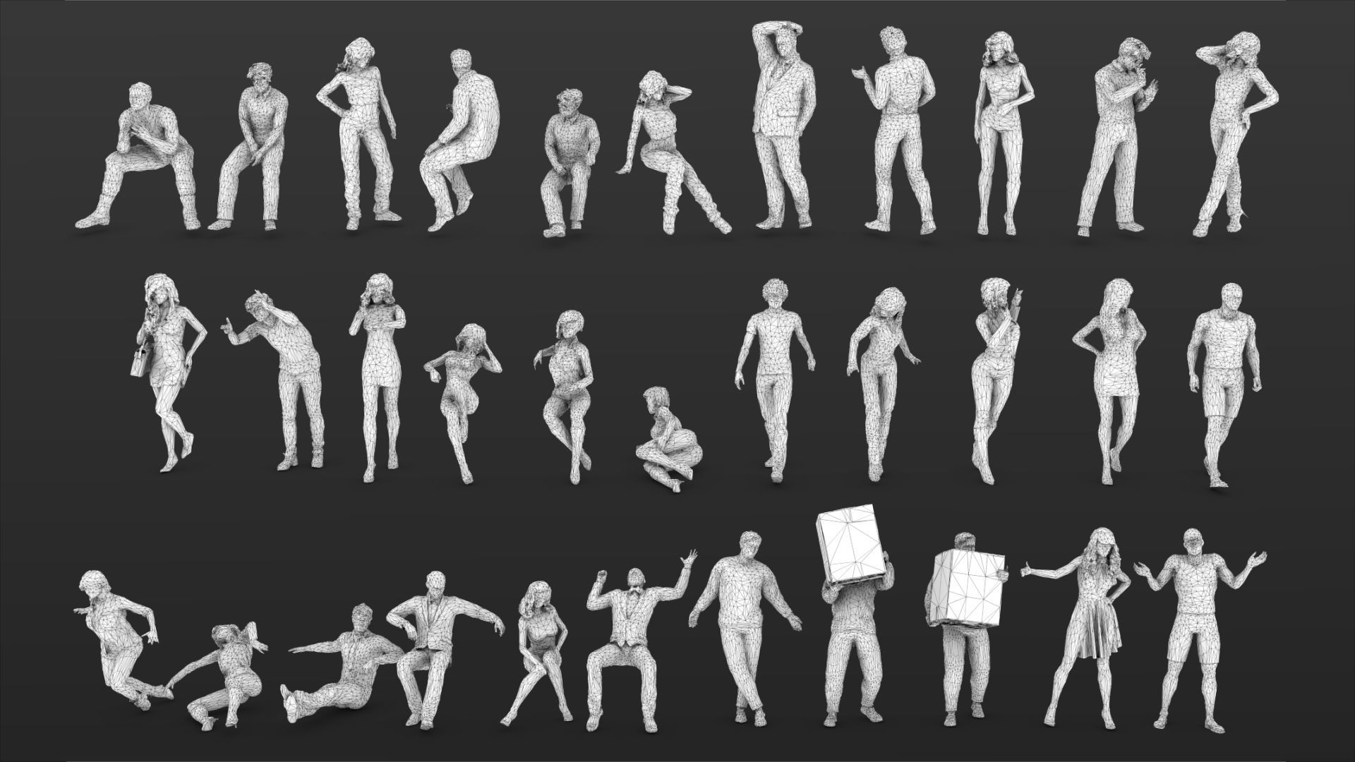 People Crowd Set-01 275  3D model_18