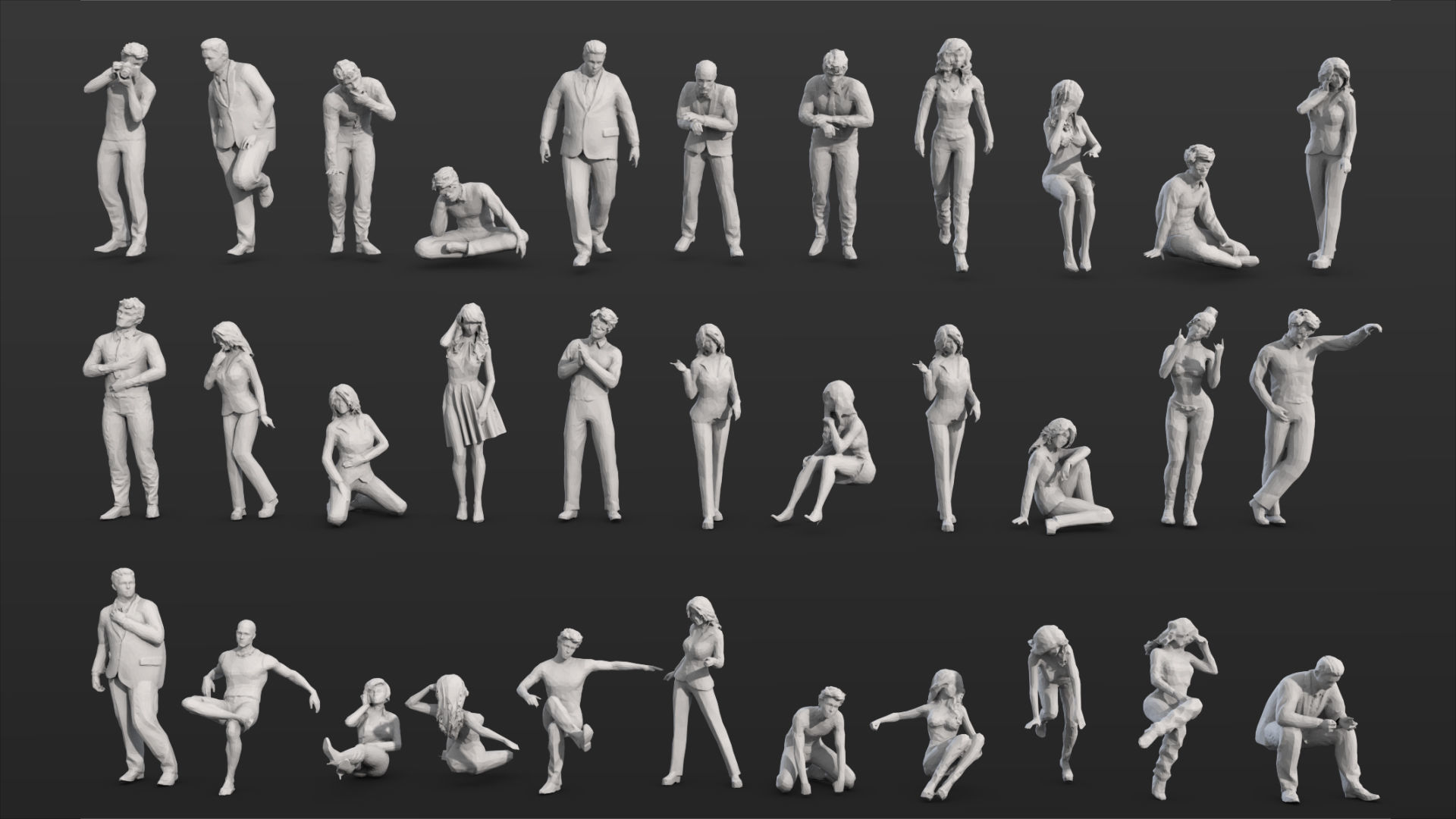 People Crowd Set-01 275  3D model_10