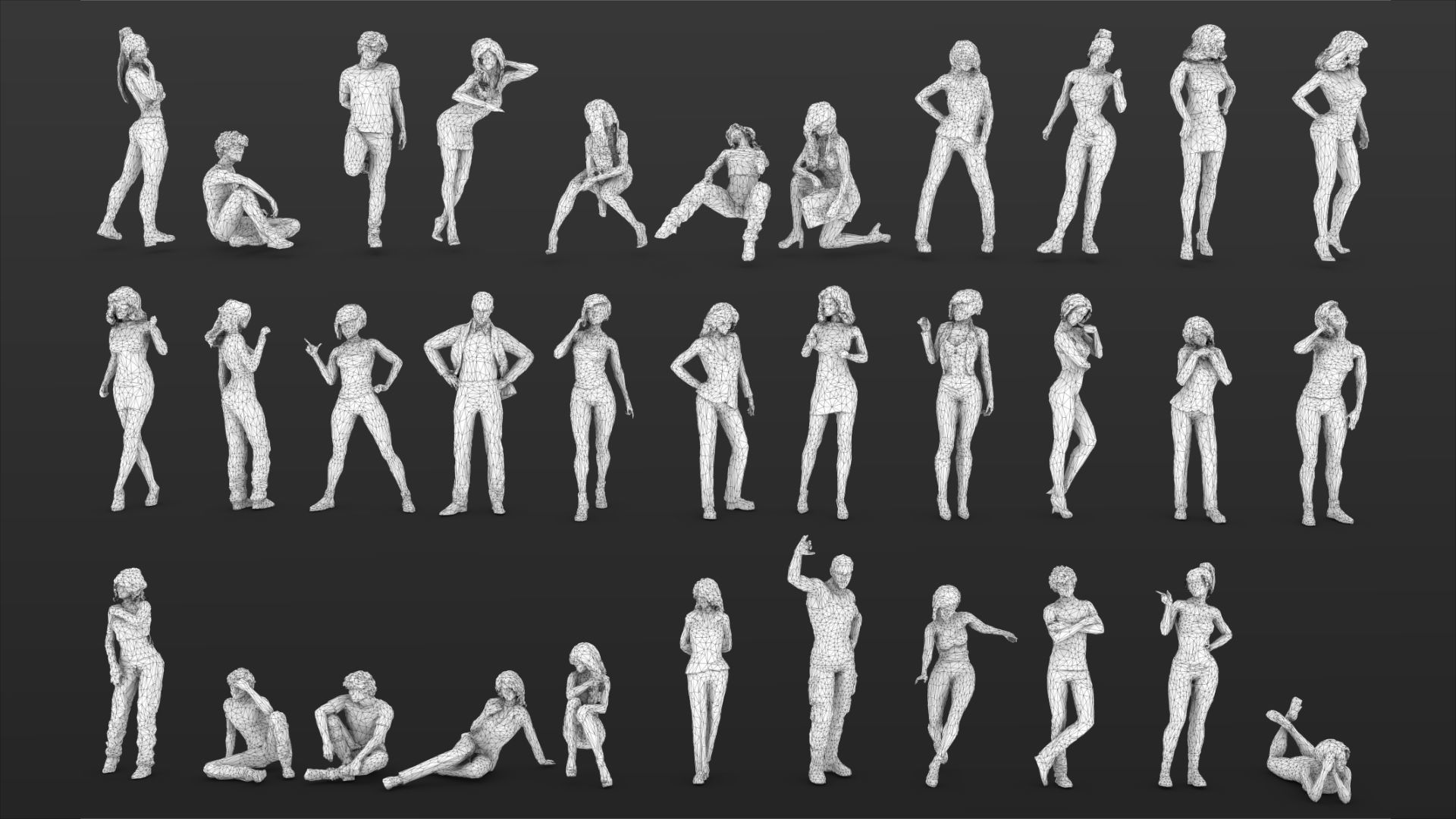 People Crowd Set-01 275  3D model_19