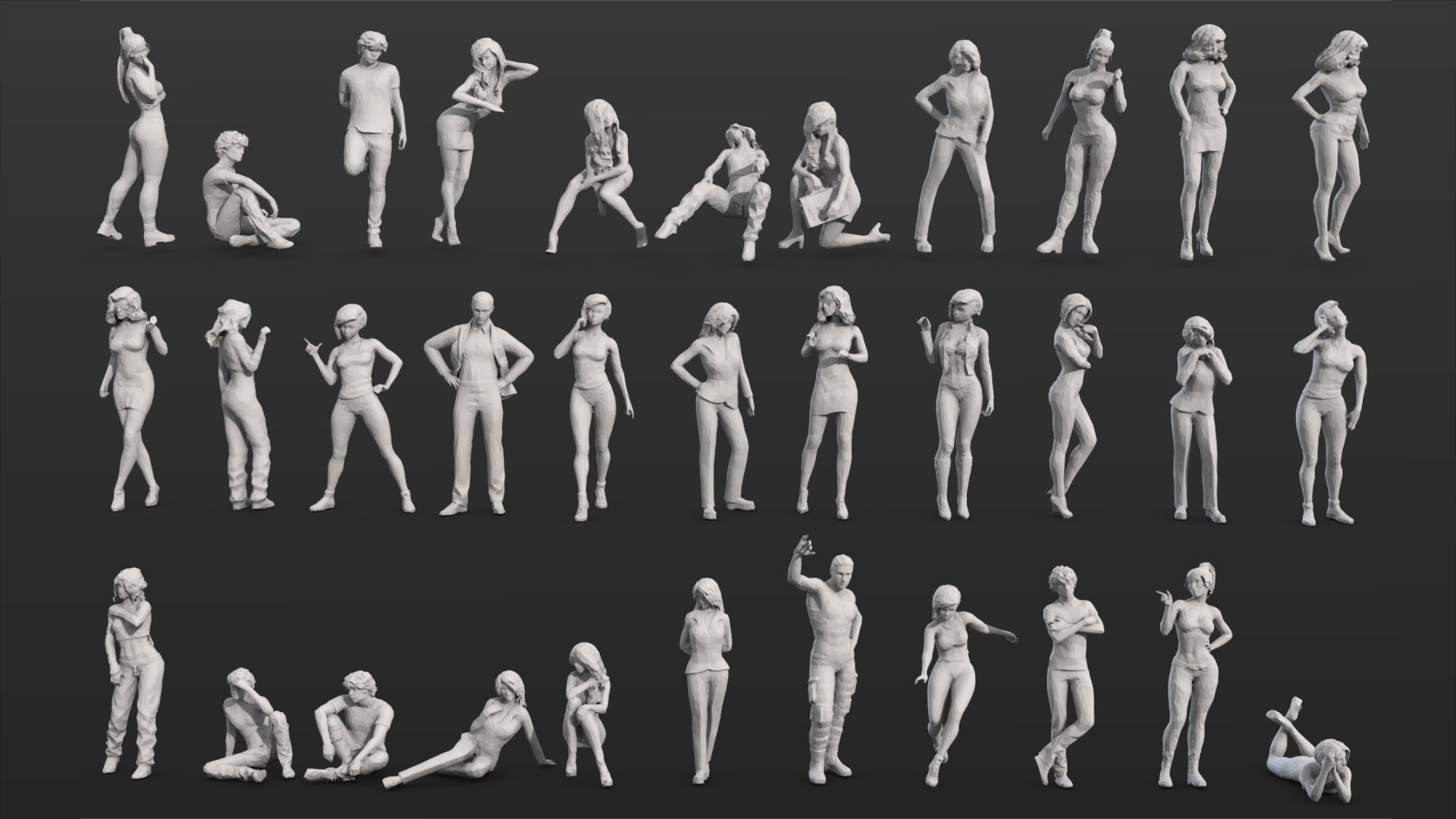 People Crowd Set-01 275  3D model_9