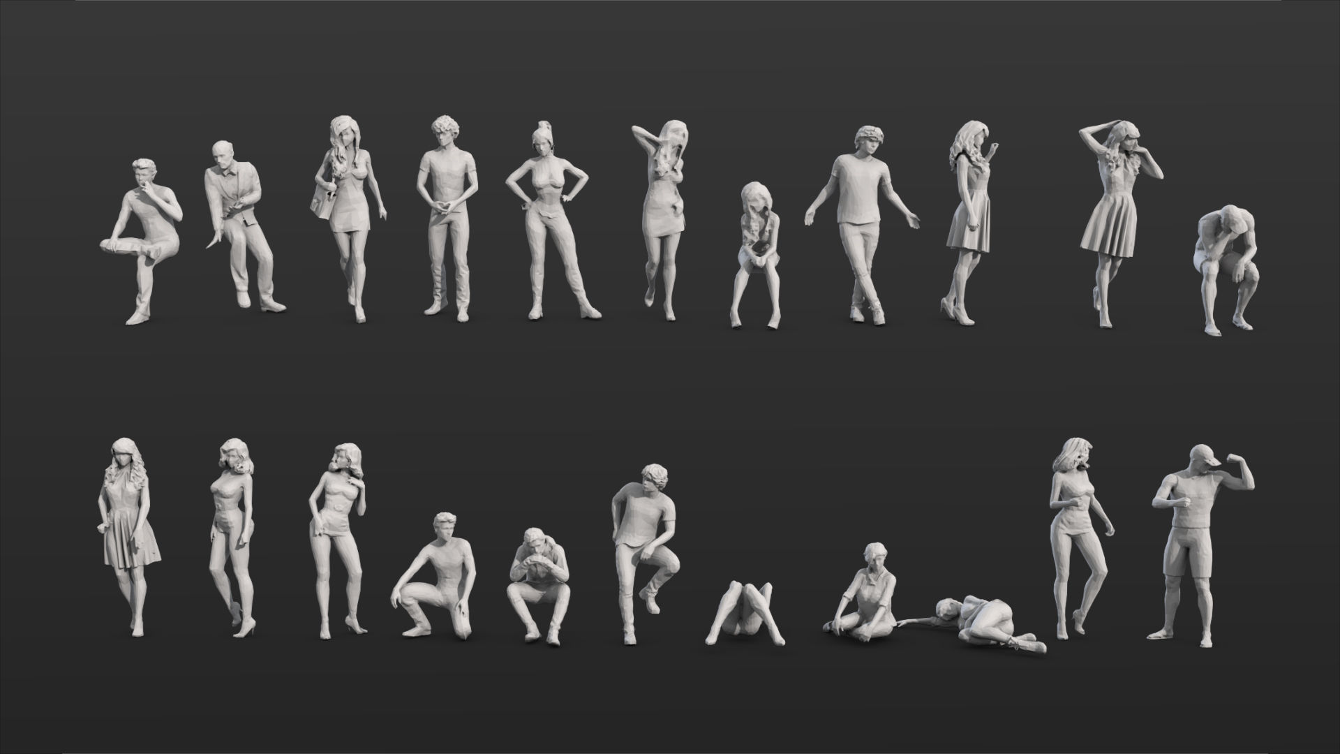 People Crowd Set-01 275  3D model_17