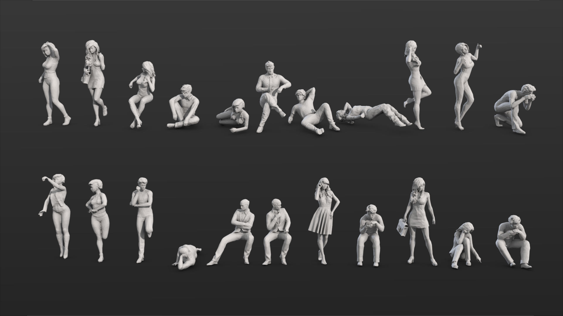 People Crowd Set-01 275  3D model_14