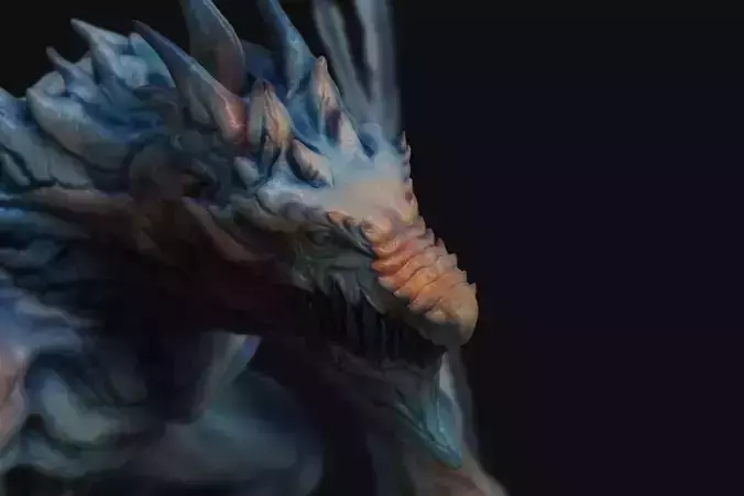 Winter Dragon 3D model