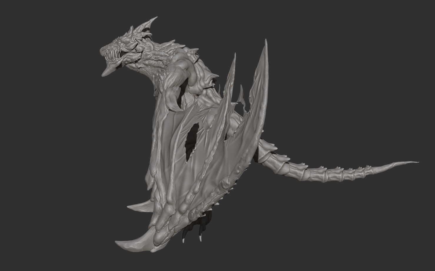Winter Dragon 3D model_7