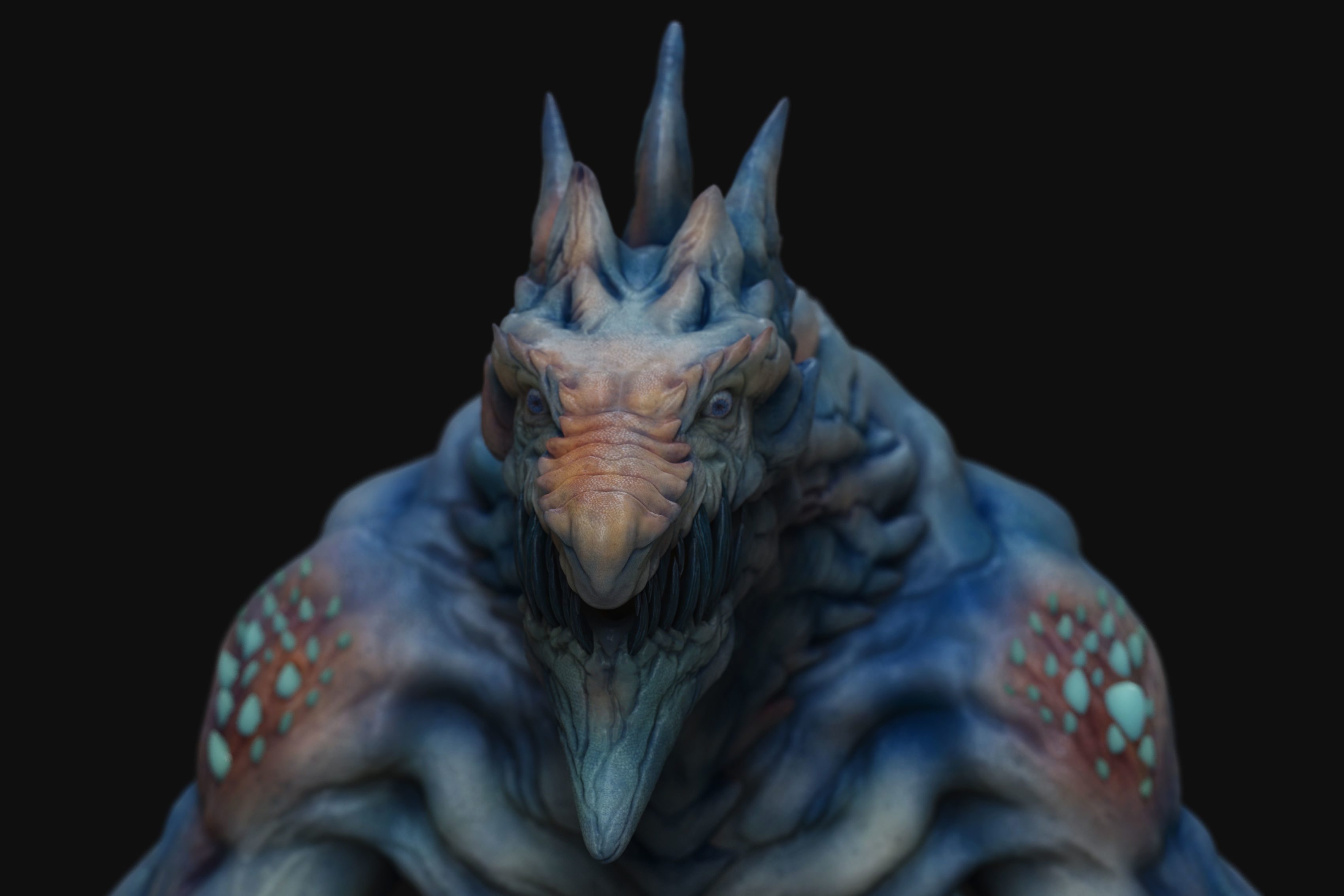 Winter Dragon 3D model_2