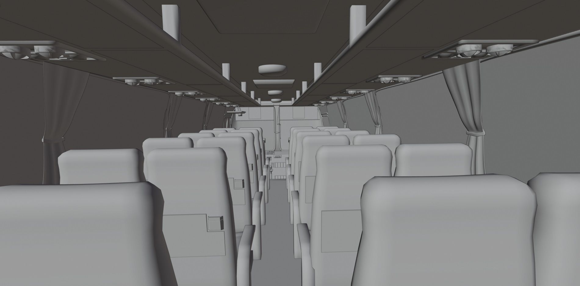 Mercedes Benz o302 Bus Low-poly 3D model_7