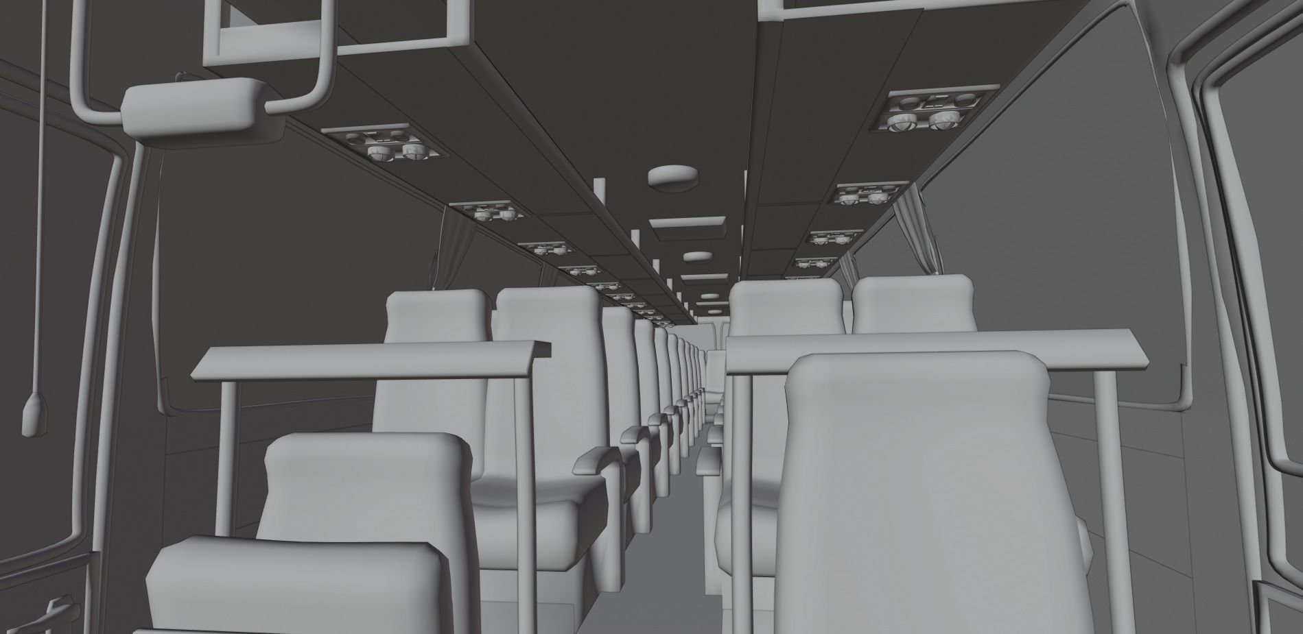 Mercedes Benz o302 Bus Low-poly 3D model_5