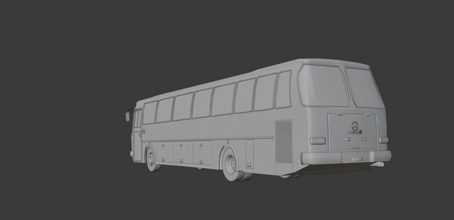 Mercedes Benz o302 Bus Low-poly 3D model_8