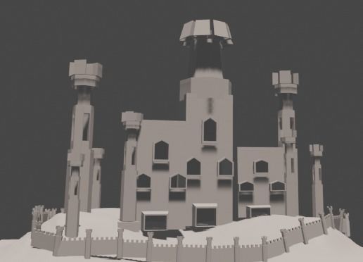 Medieval Castle Free low-poly 3D model_3
