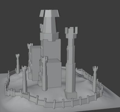 Medieval Castle Free low-poly 3D model_1