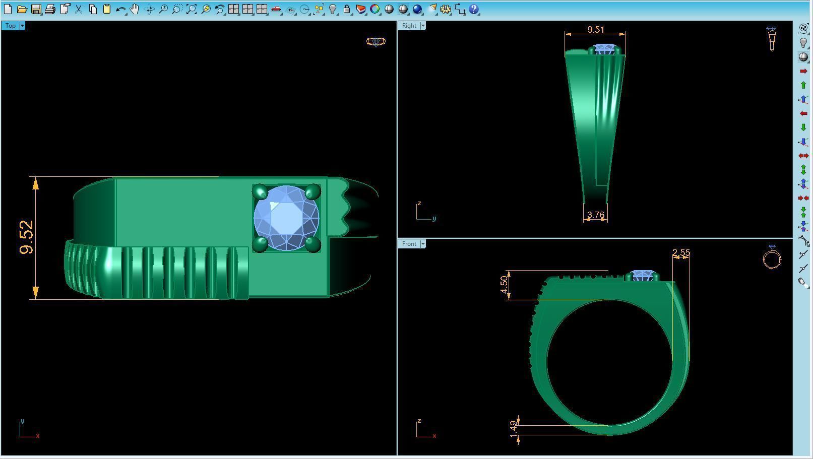 Mens Ring  3D print model_9