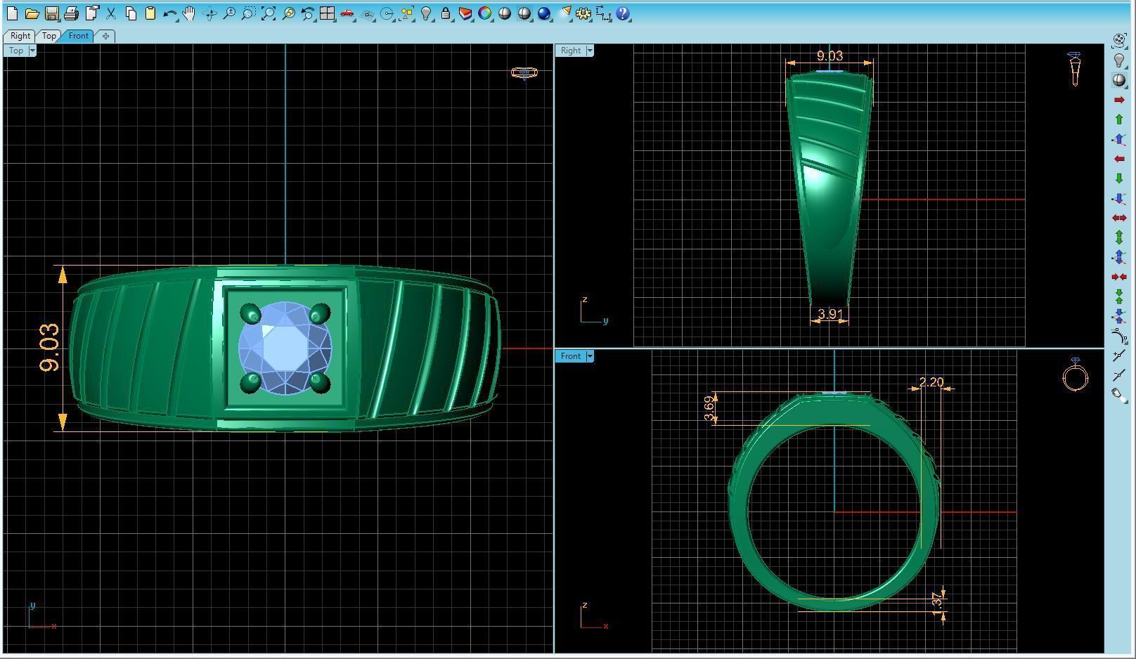 Mens Ring 3D print model_8