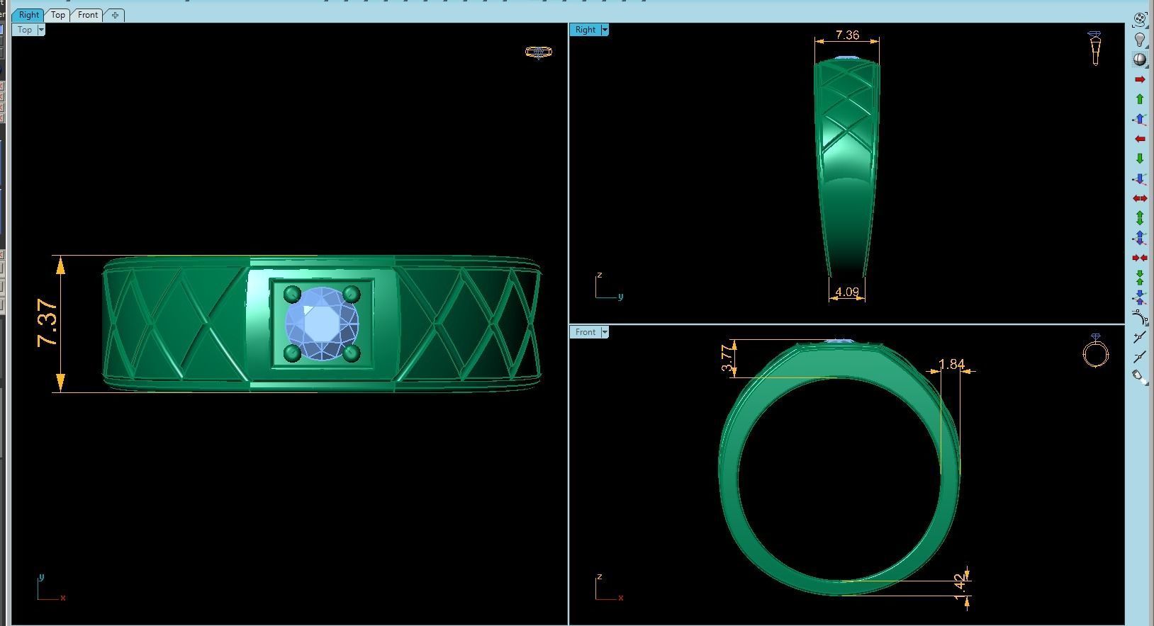 Mens Ring  3D print model_7