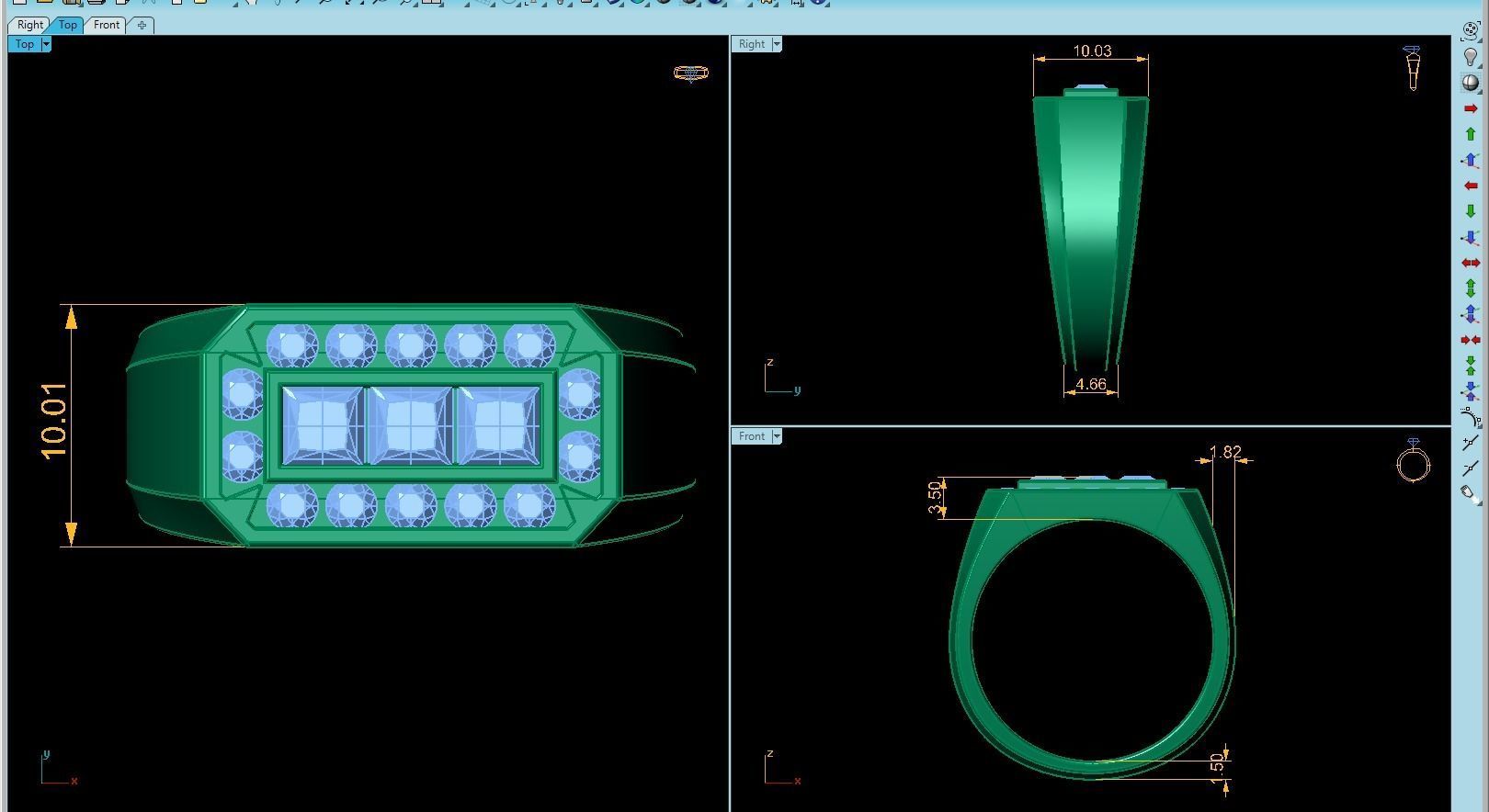 Mens Fancy Ring  Free 3D print model_7