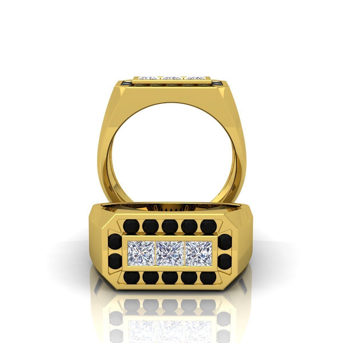 Mens Fancy Ring  Free 3D print model_3