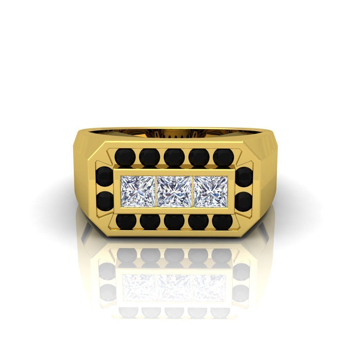 Mens Fancy Ring  Free 3D print model_1