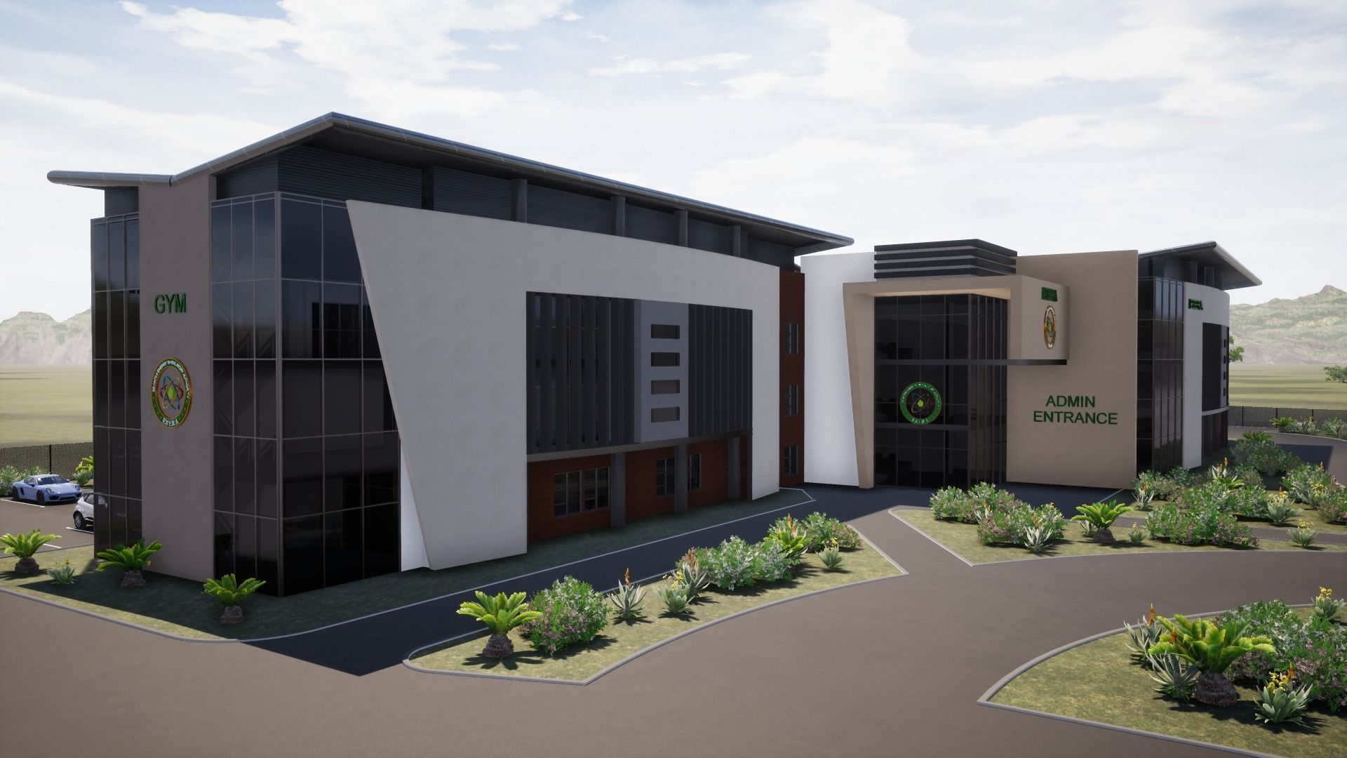 Office Block 3D model_3