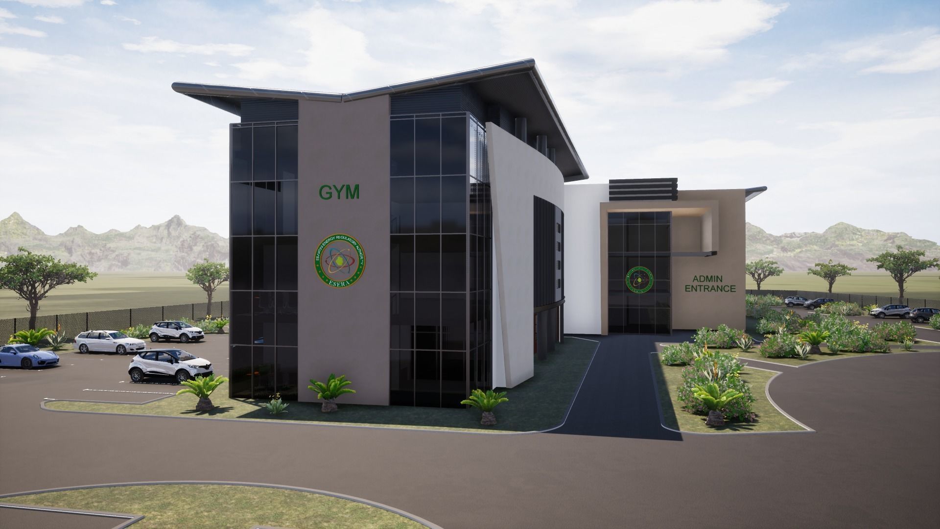 Office Block 3D model_4