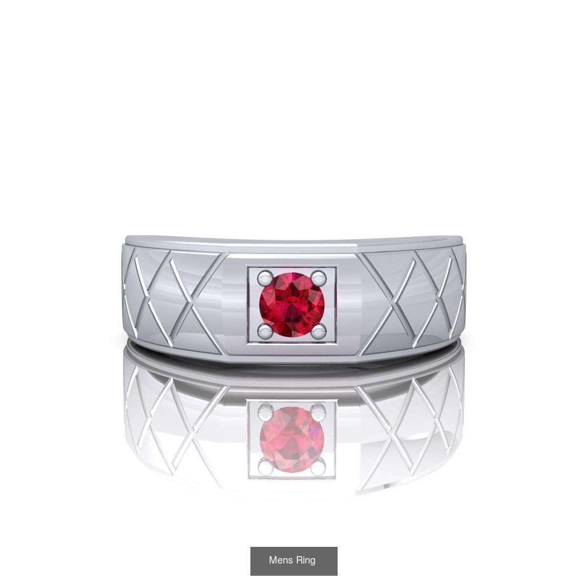 31 Nice Color Stone Mens  Ring Collcetion 3D Model Collection_32