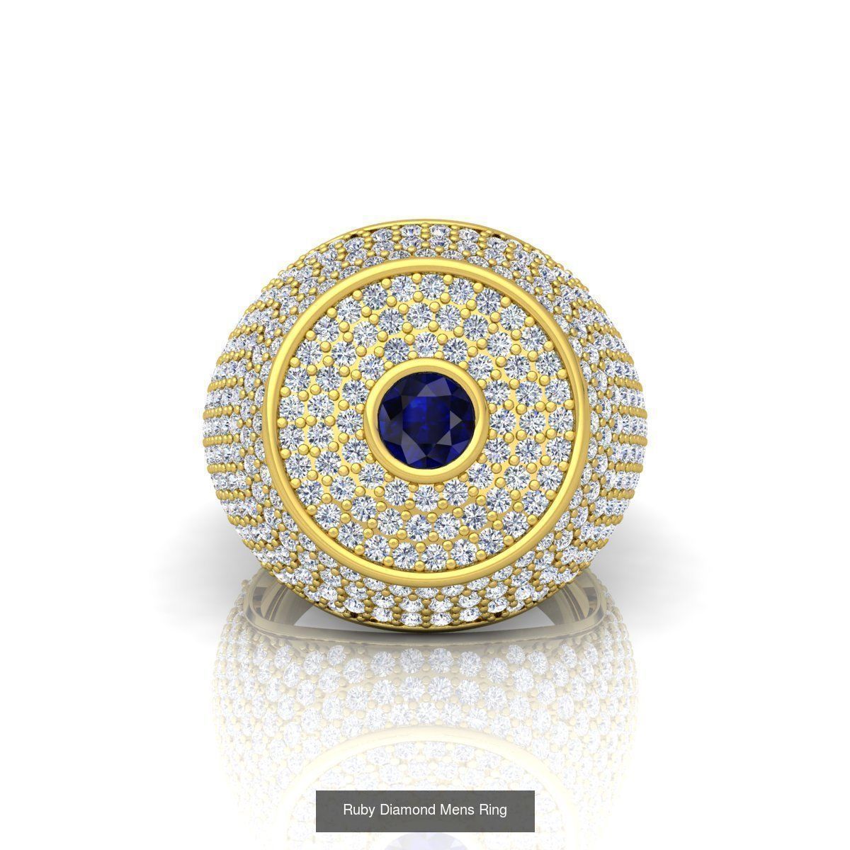 31 Nice Color Stone Mens  Ring Collcetion 3D Model Collection_23