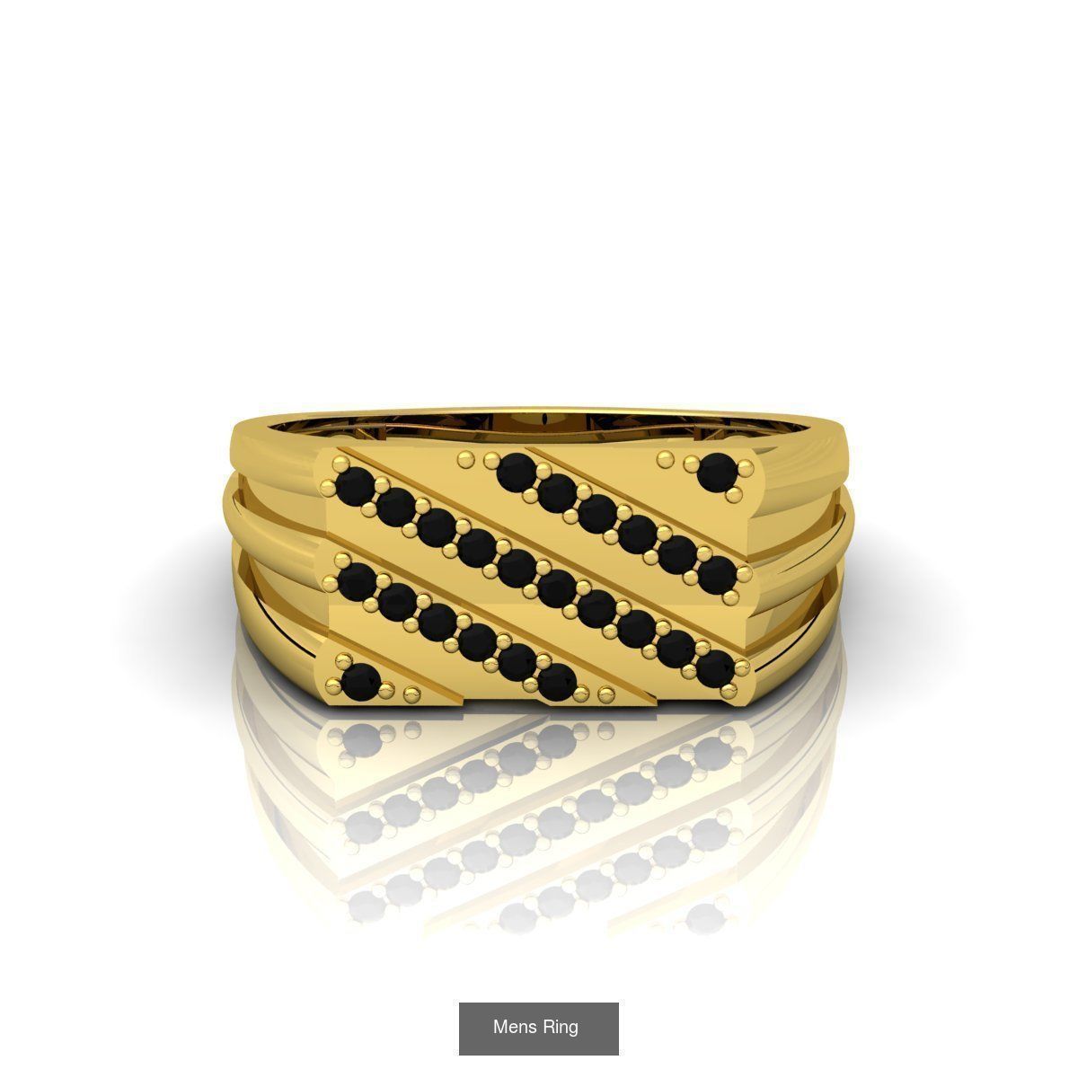 31 Nice Color Stone Mens  Ring Collcetion 3D Model Collection_17