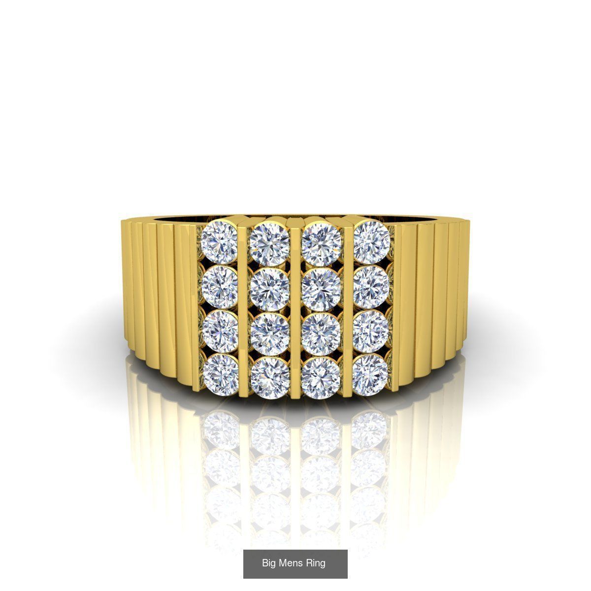 31 Nice Color Stone Mens  Ring Collcetion 3D Model Collection_36