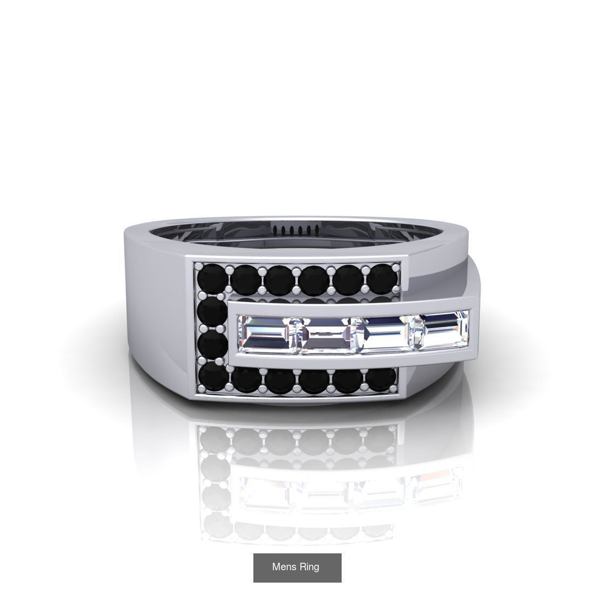 31 Nice Color Stone Mens  Ring Collcetion 3D Model Collection_35