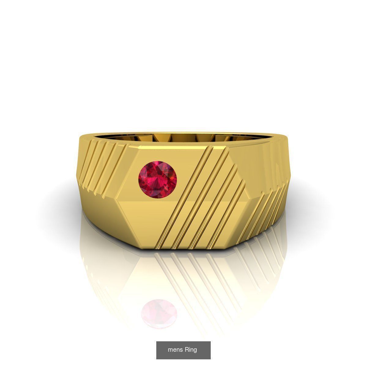 31 Nice Color Stone Mens  Ring Collcetion 3D Model Collection_29