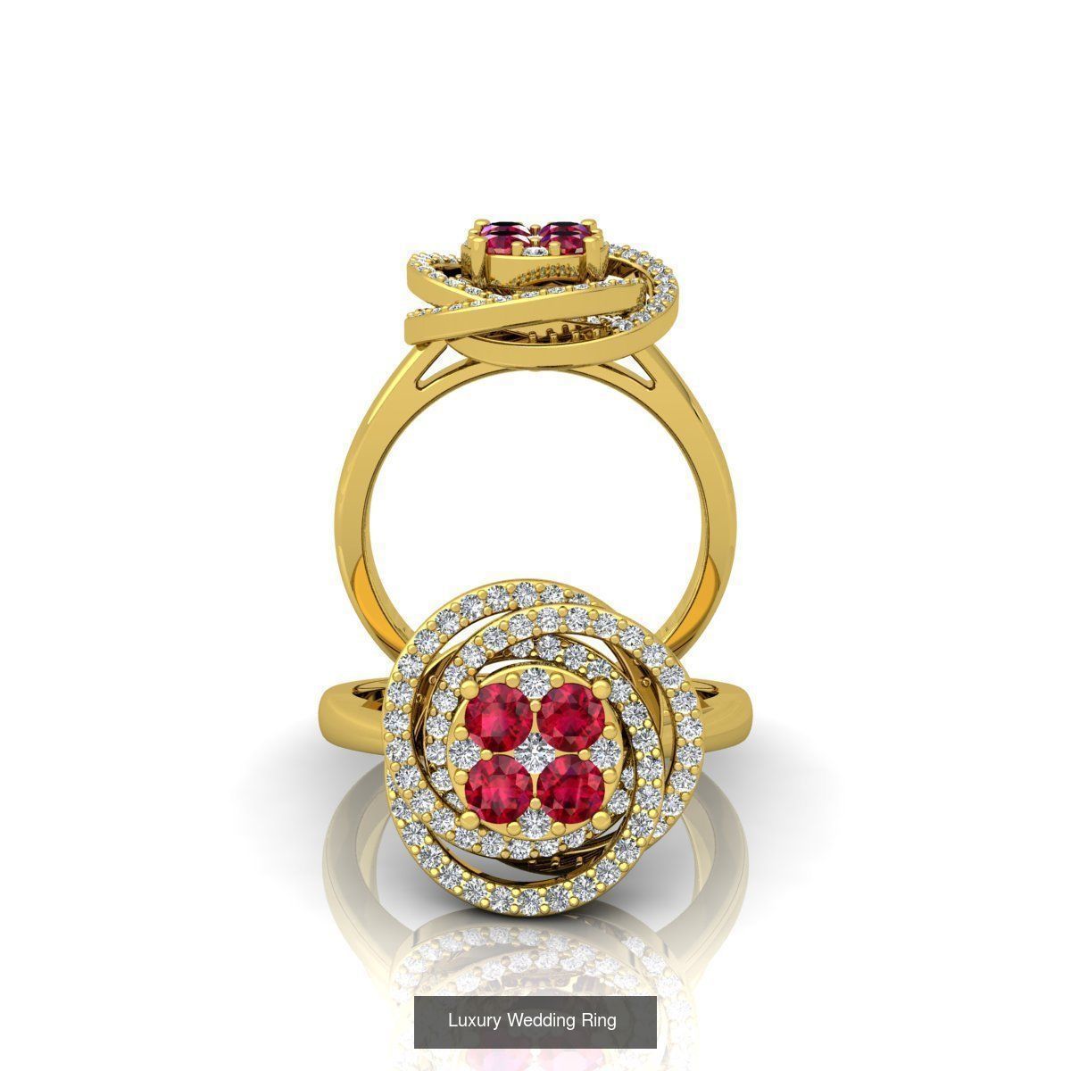 31 Nice Color Stone Mens  Ring Collcetion 3D Model Collection_10