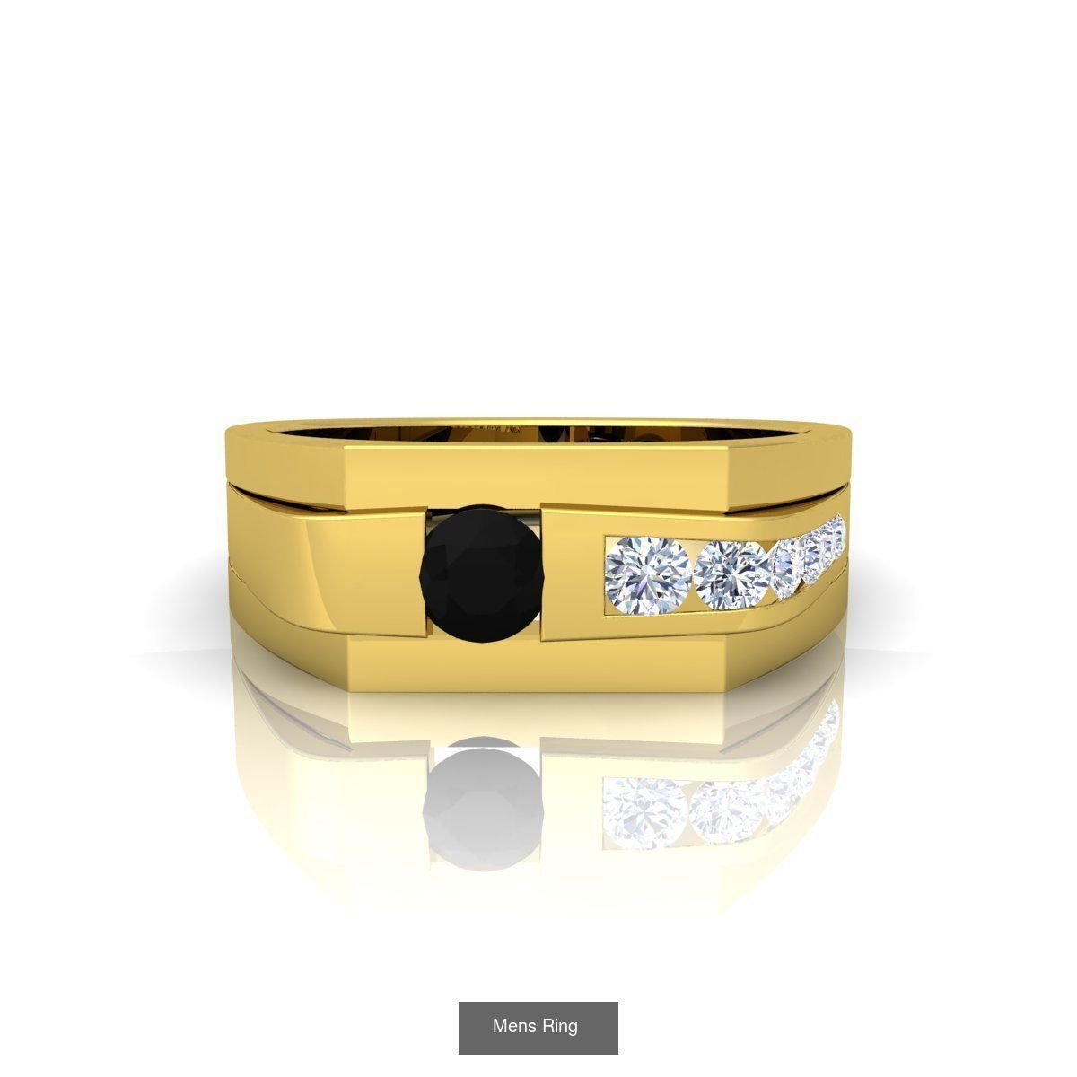 31 Nice Color Stone Mens  Ring Collcetion 3D Model Collection_26