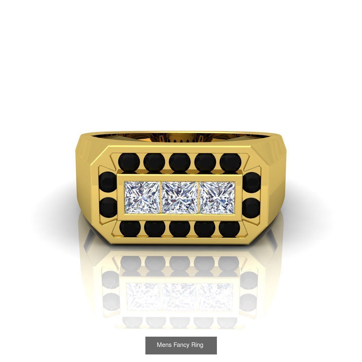 31 Nice Color Stone Mens  Ring Collcetion 3D Model Collection_34