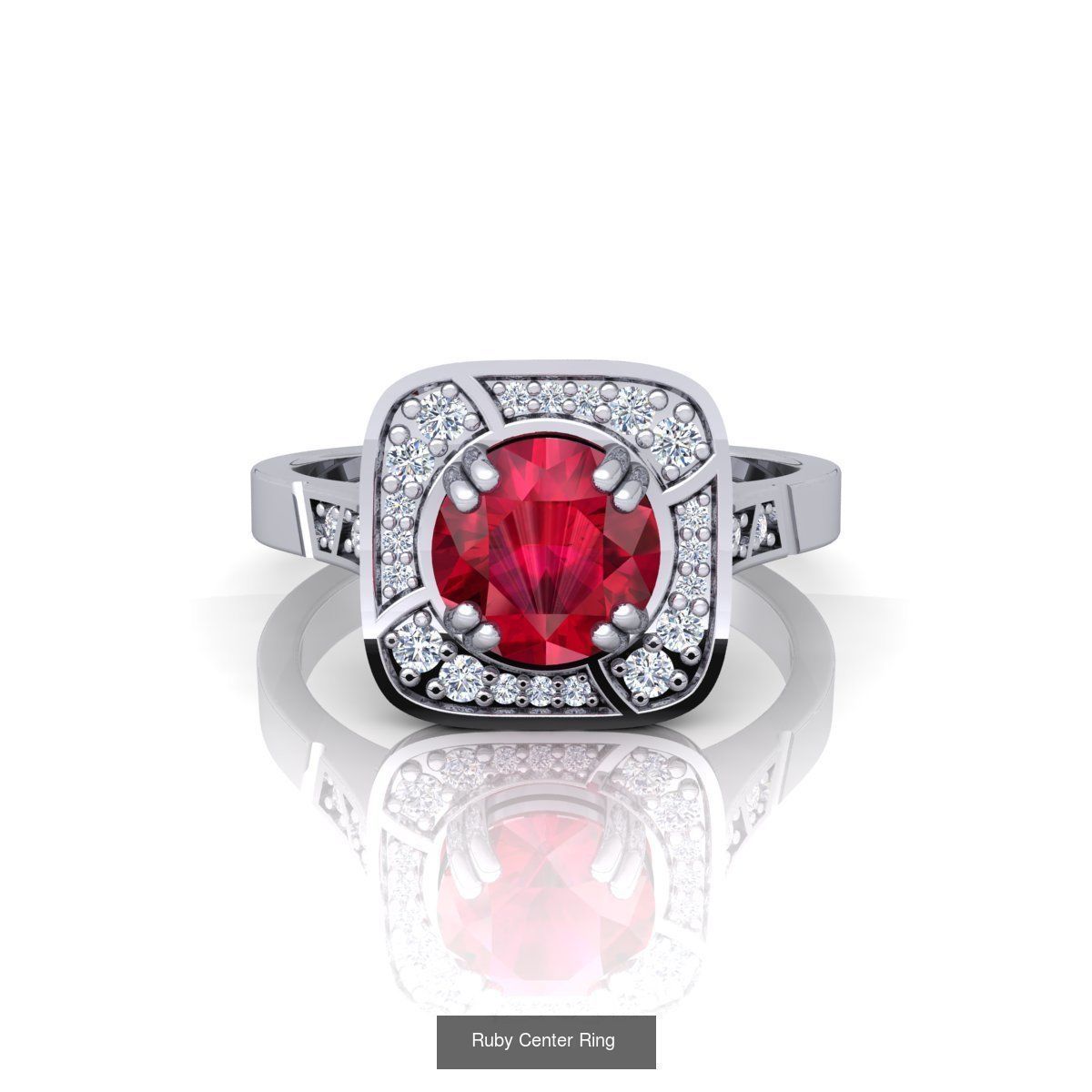 31 Nice Color Stone Mens  Ring Collcetion 3D Model Collection_19