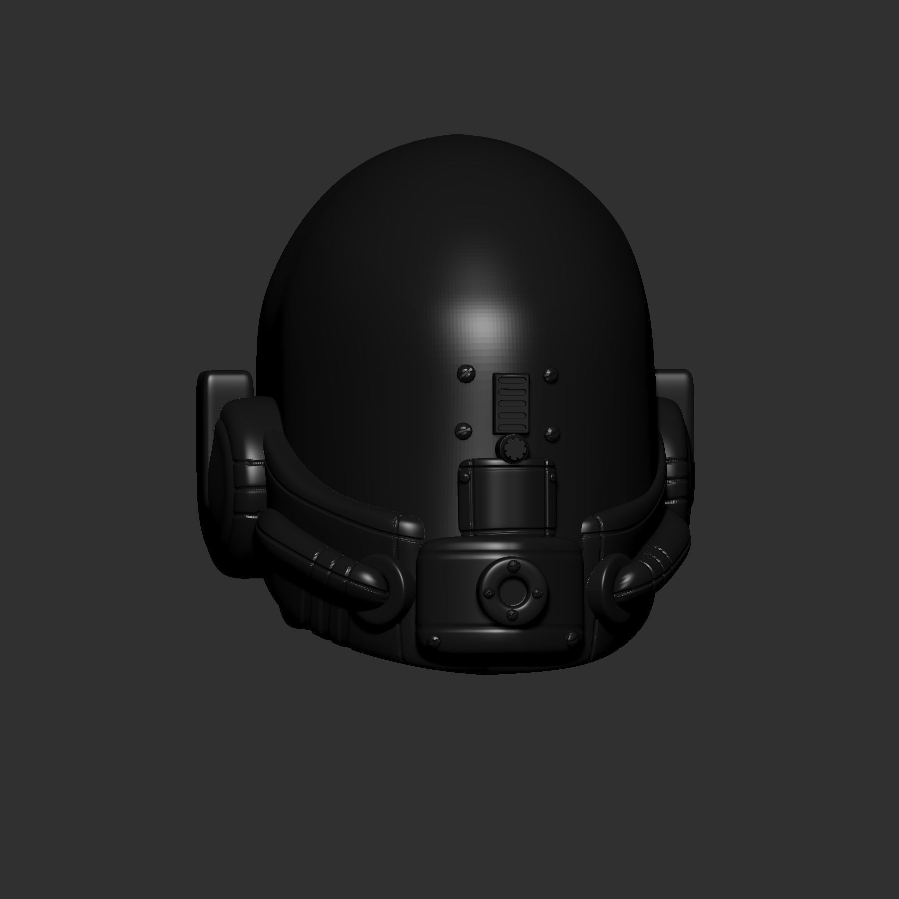 helmet high poly sculpt 3d printable 3D model_4
