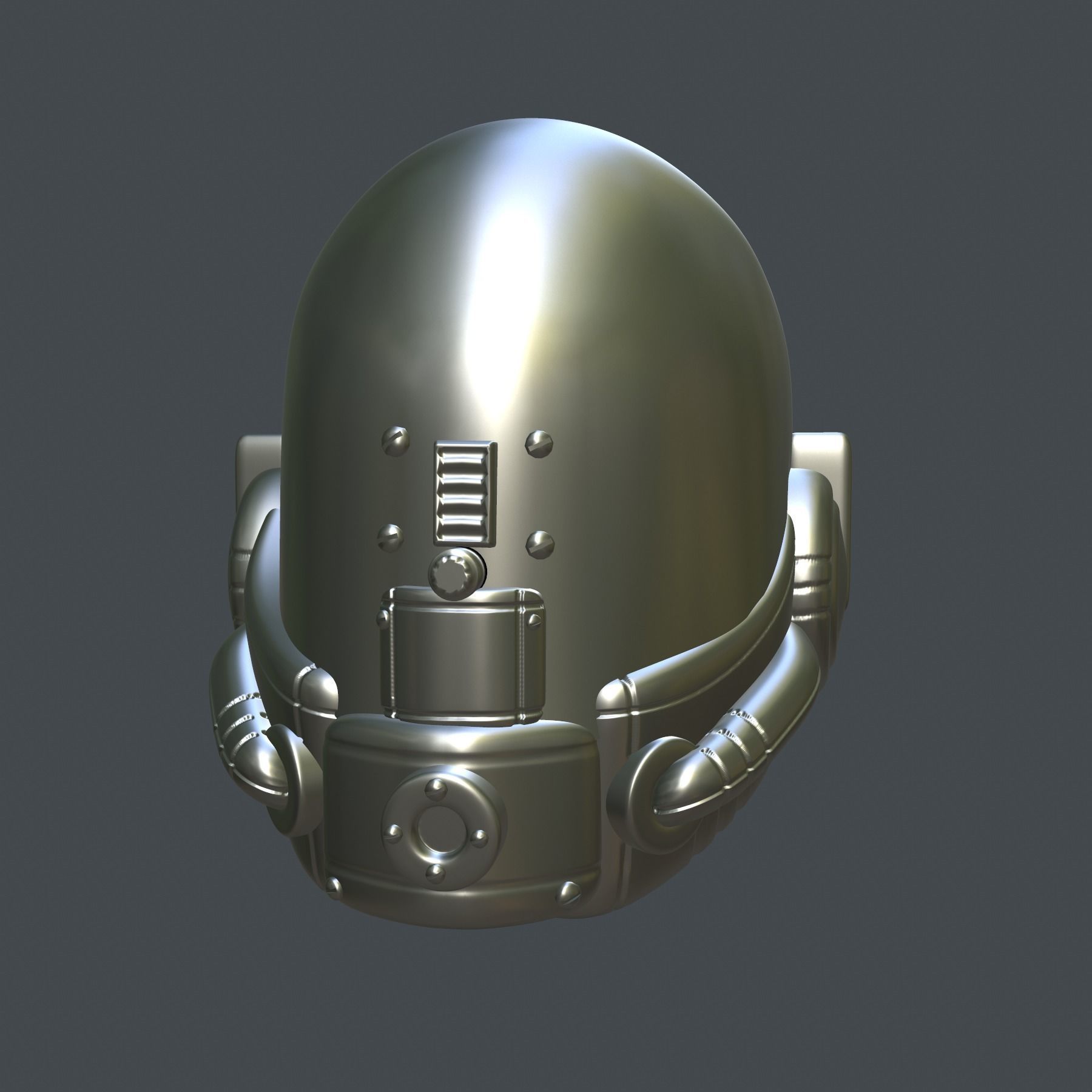 helmet high poly sculpt 3d printable 3D model_7