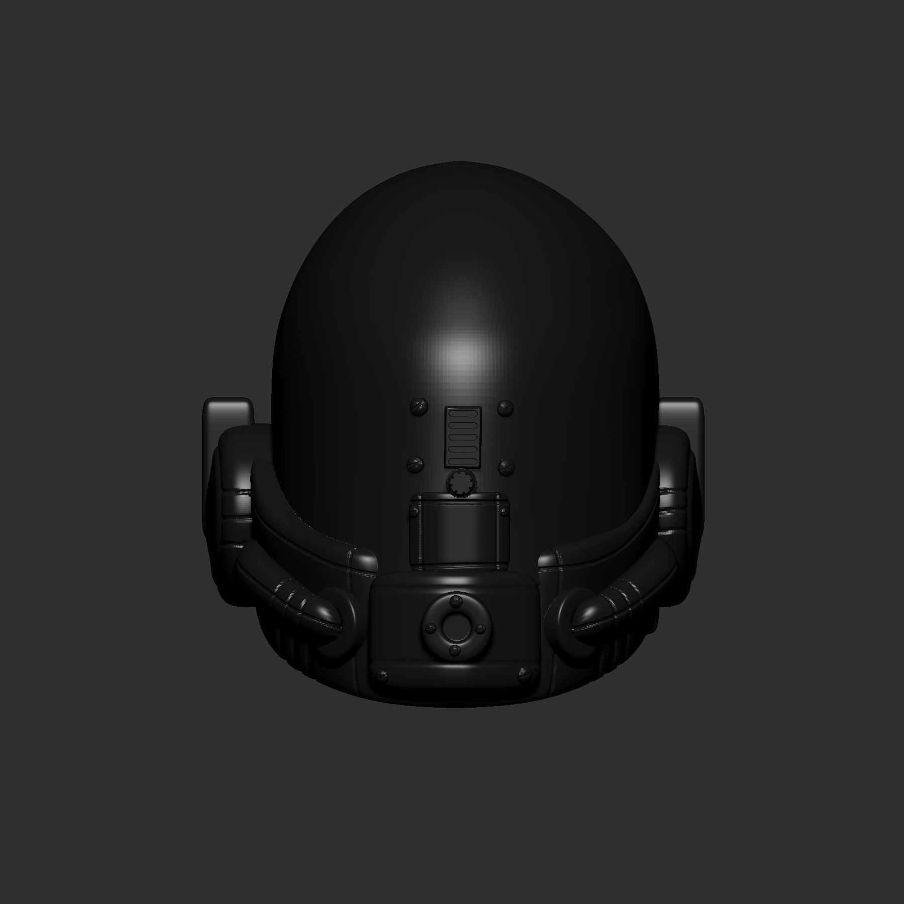 helmet high poly sculpt 3d printable 3D model_2