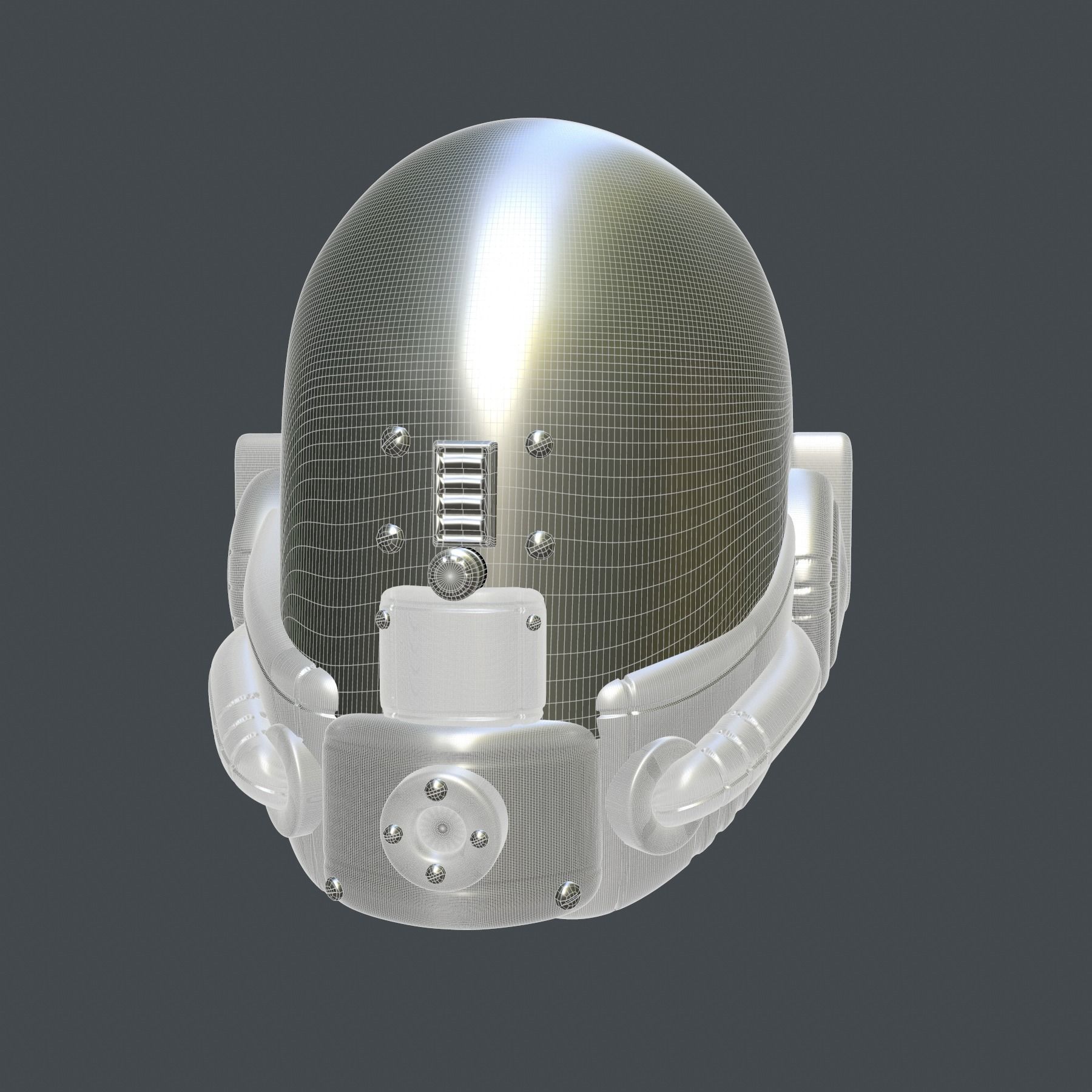 helmet high poly sculpt 3d printable 3D model_8