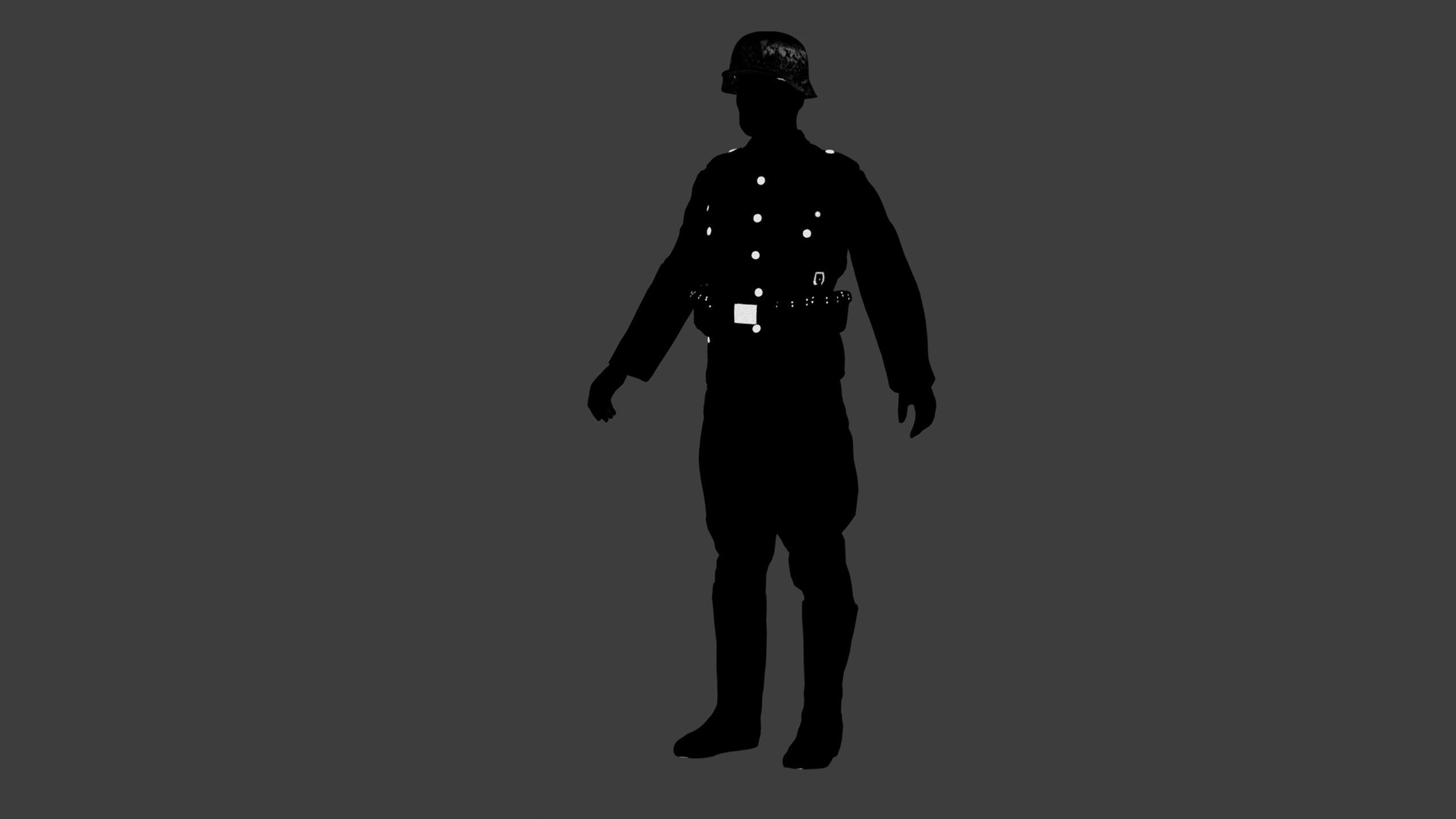 German Soldier Rig - WW2 Scanned Asset Pack Low-poly 3D model_11