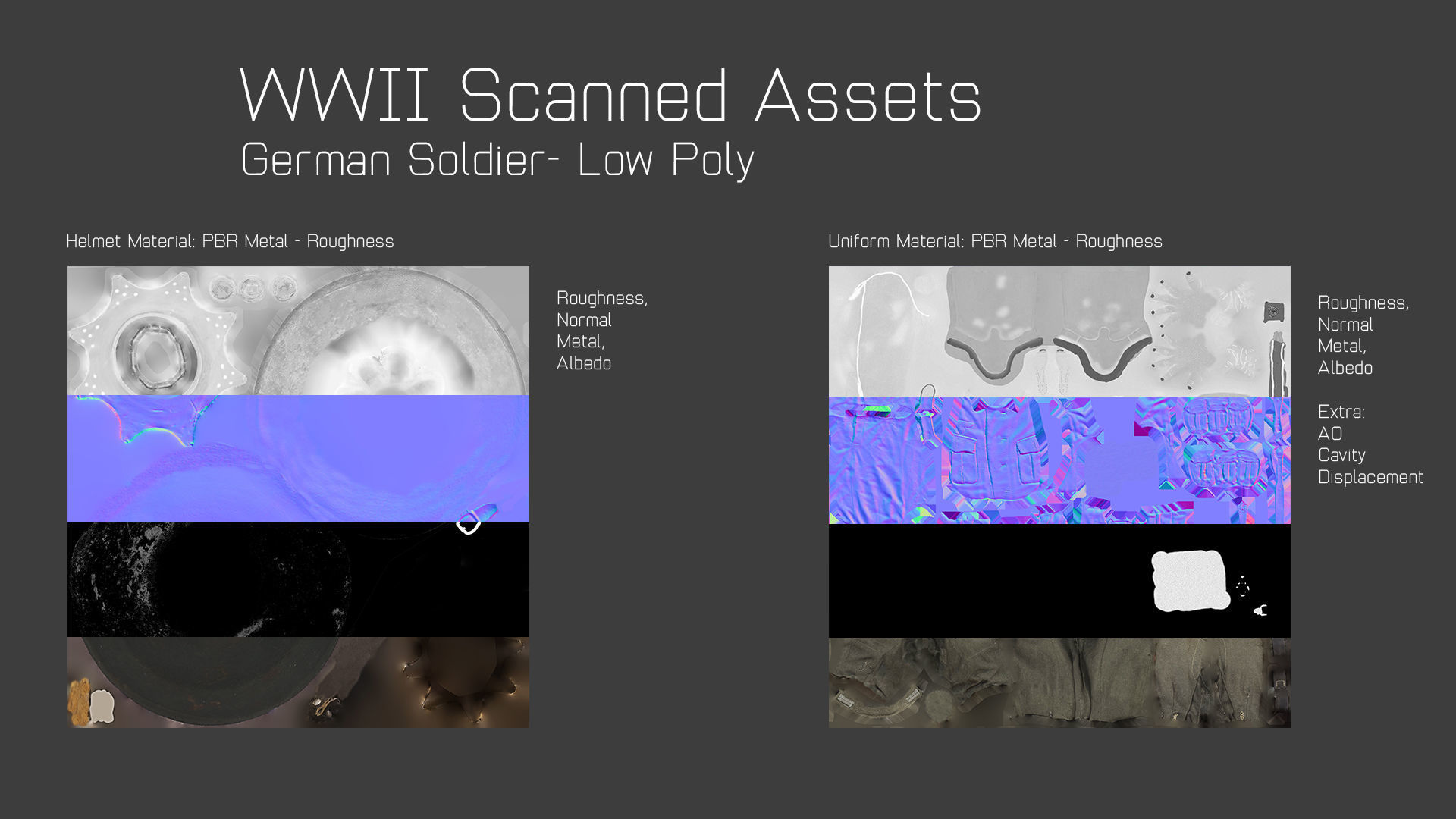 German Soldier Rig - WW2 Scanned Asset Pack Low-poly 3D model_1